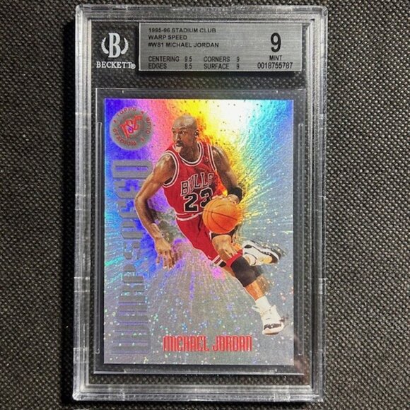 1995 Stadium Club Warp Speed Michael Jordan #WS1 – BGS 9 MINT – Bulls GOAT - Picture 1 of 3